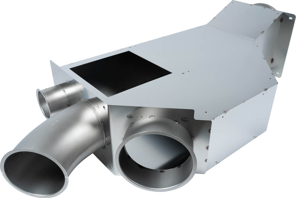 Sheet metal air duct and manifold