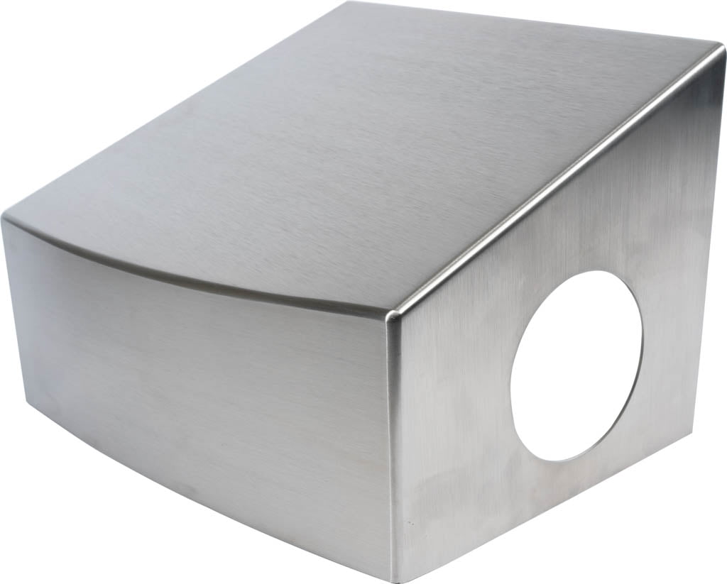 Welded and ground stainless steel sheet metal cover