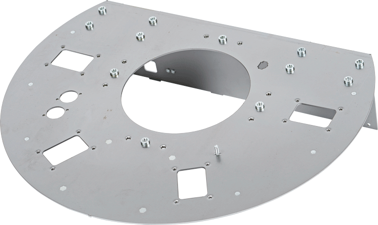 Sheet metal enclosure with powder coating