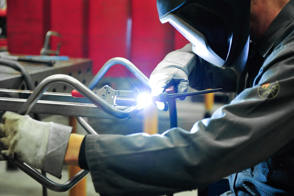 TIG welding tube frame